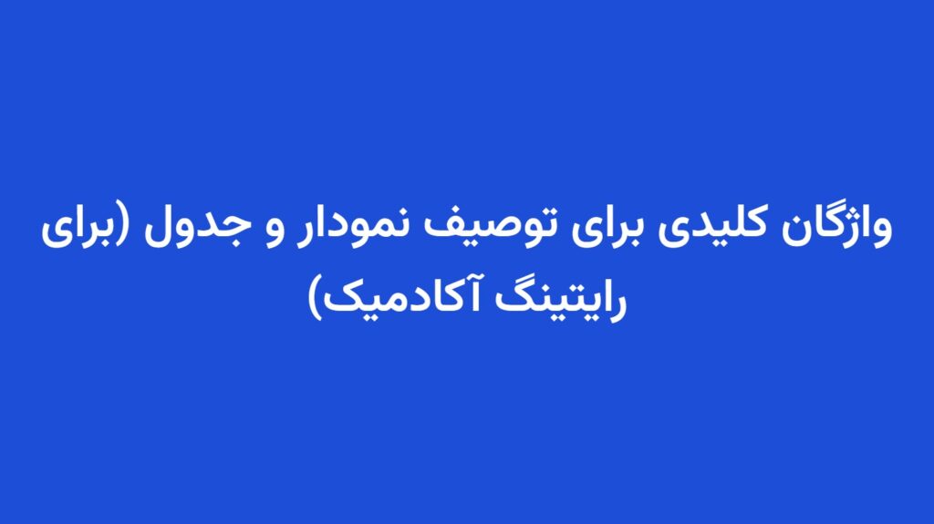 واژگان کلیدی برای توصیف نمودار و جدول (برای رایتینگ آکادمیک)