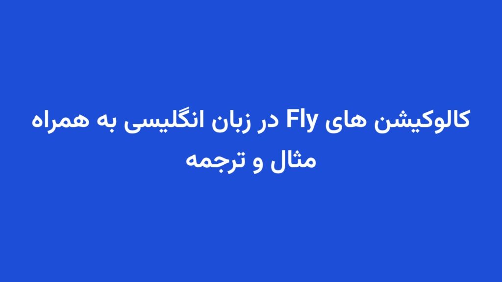 کالوکیشن های Fly در زبان انگلیسی به همراه مثال و ترجمه