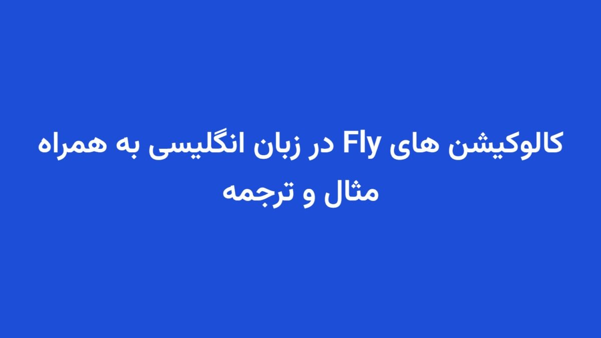 کالوکیشن های Fly در زبان انگلیسی به همراه مثال و ترجمه