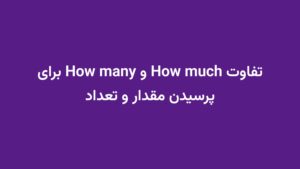 تفاوت How much و How many برای پرسیدن مقدار و تعداد