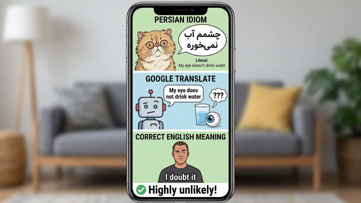 “چشمم آب نمیخوره”: My eye doesn’t drink water؟!