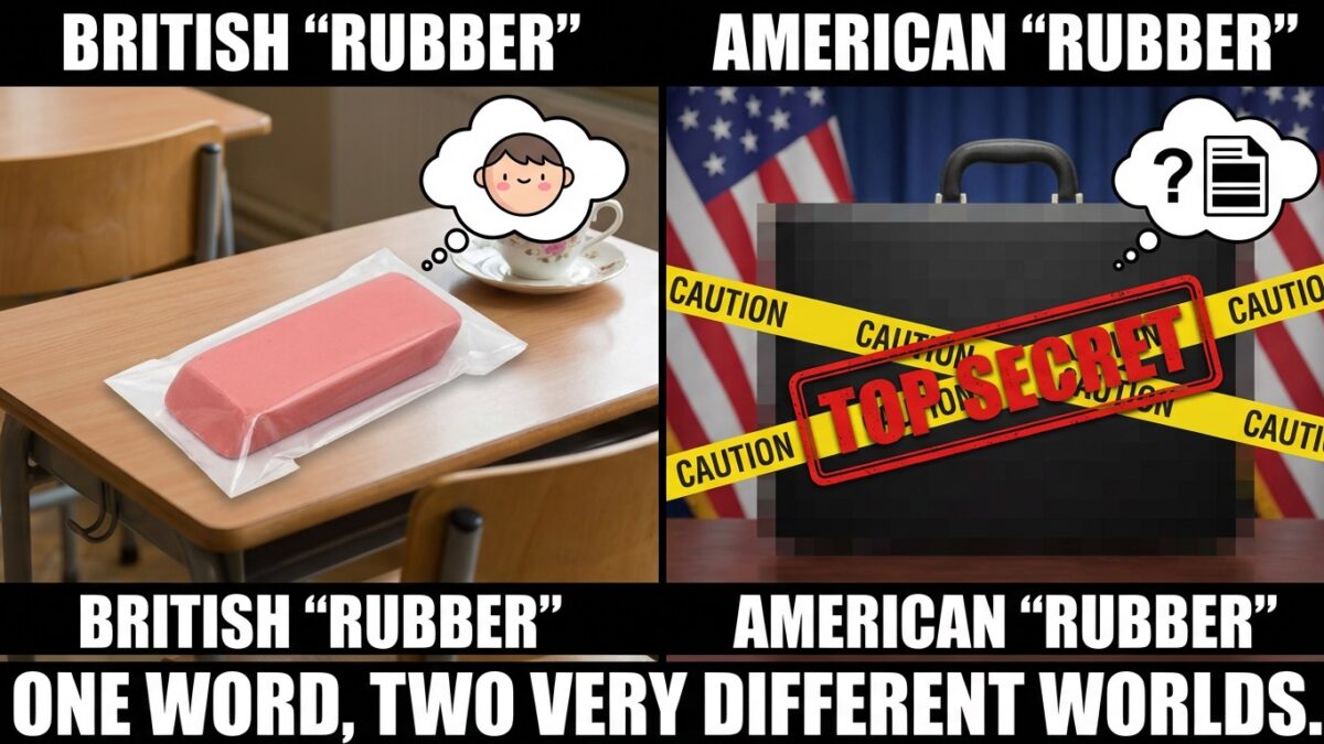 تفاوت وحشتناک کلمه Rubber در انگلیس و آمریکا (آبروریزی محض!)