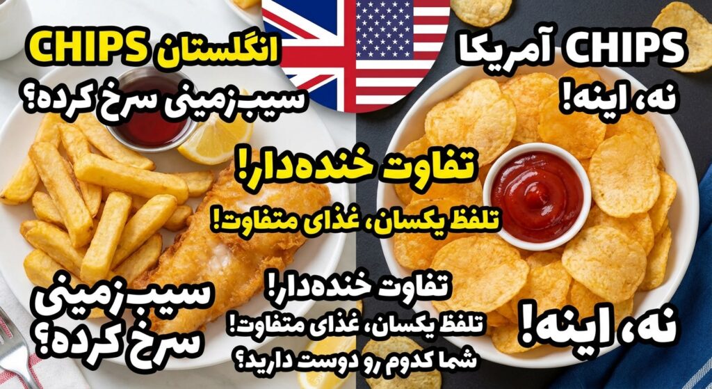 تفاوت خنده‌دار Chips در انگلیس و آمریکا (سیب‌زمینی سرخ کرده؟)