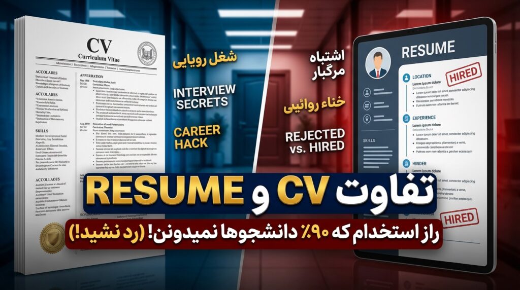 تفاوت CV و Resume که ۹۰٪ دانشجوها نمیدونن (رد نشید!)
