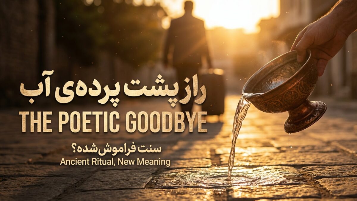 سنت “پشت سر مسافر آب ریختن” (ترجمه شاعرانه)