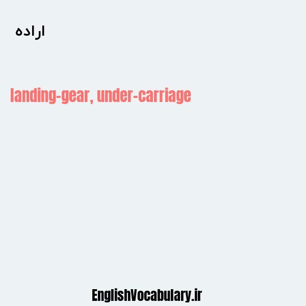 اراده به انگلیسی