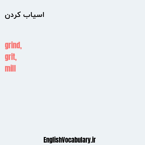 اسیاب کردن به انگلیسی