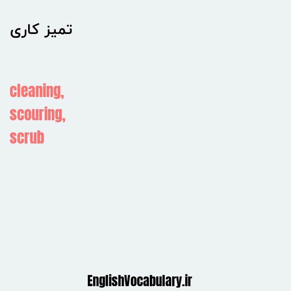 تمیز کاری به انگلیسی