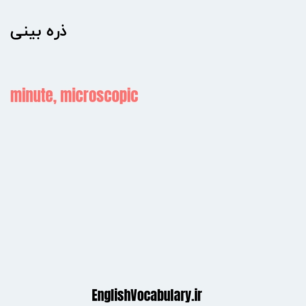 ذره بینی به انگلیسی