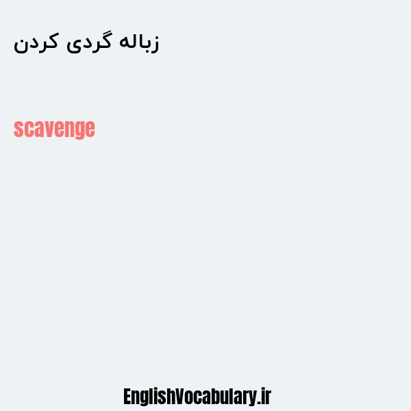 زباله گردی کردن به انگلیسی