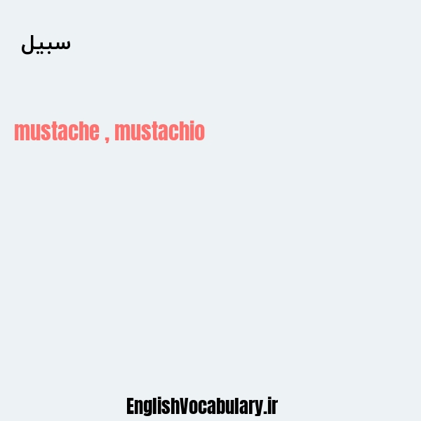 سبیل به انگلیسی