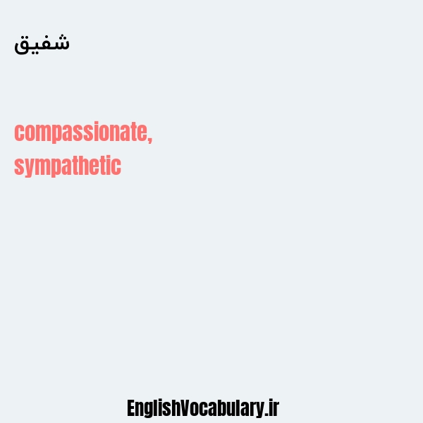 شفیق به انگلیسی