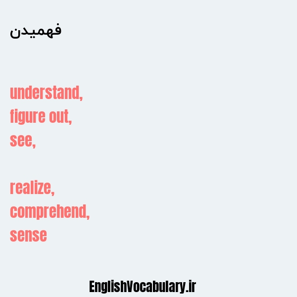 فهمیدن به انگلیسی