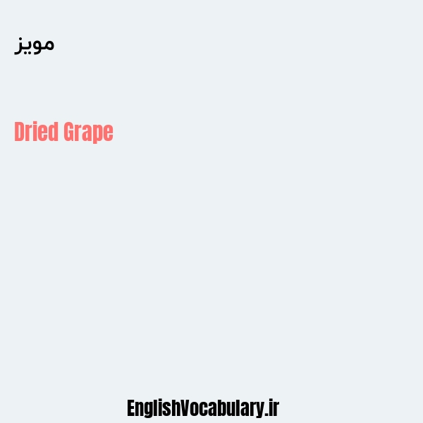 مویز به انگلیسی