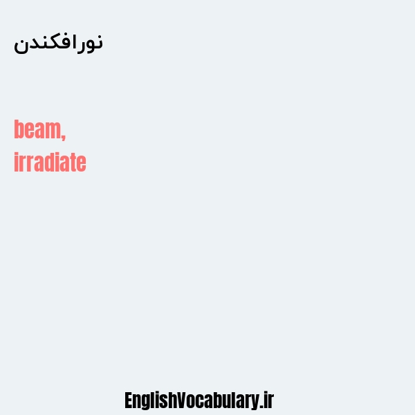 نورافکندن به انگلیسی