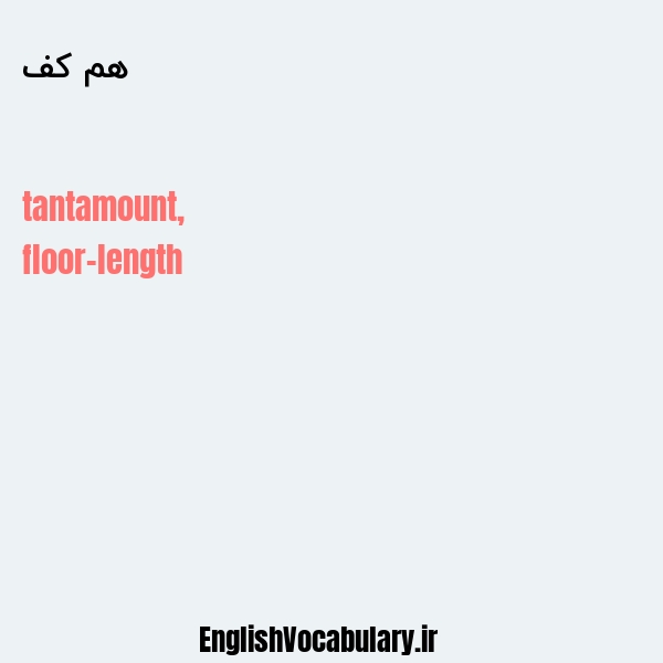 هم کف به انگلیسی