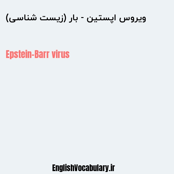 ویروس اپستین - بار (زیست شناسی) به انگلیسی