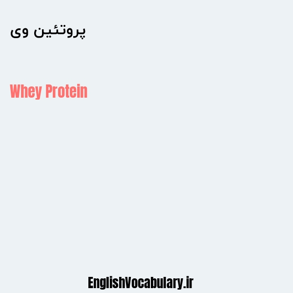 پروتئین وی به انگلیسی