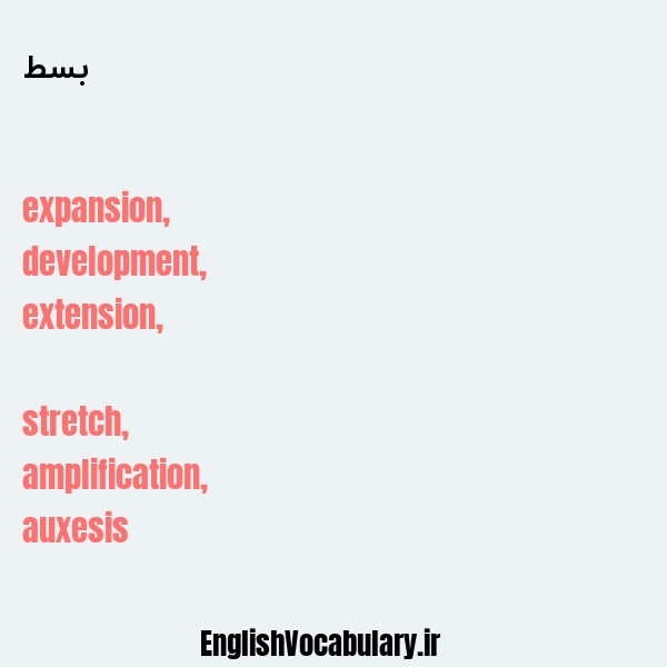 بسط به انگلیسی