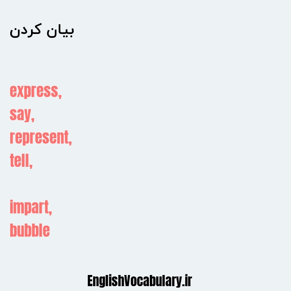 بیان کردن به انگلیسی