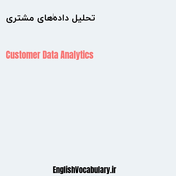 تحلیل داده‌های مشتری به انگلیسی
