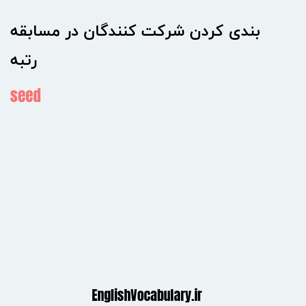 رتبه بندی کردن شرکت کنندگان در مسابقه به انگلیسی