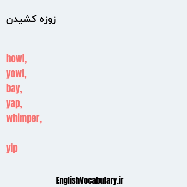 زوزه کشیدن به انگلیسی