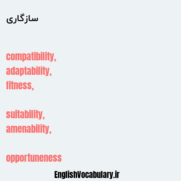 سازگاری به انگلیسی