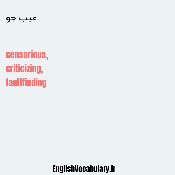 عیب جو به انگلیسی