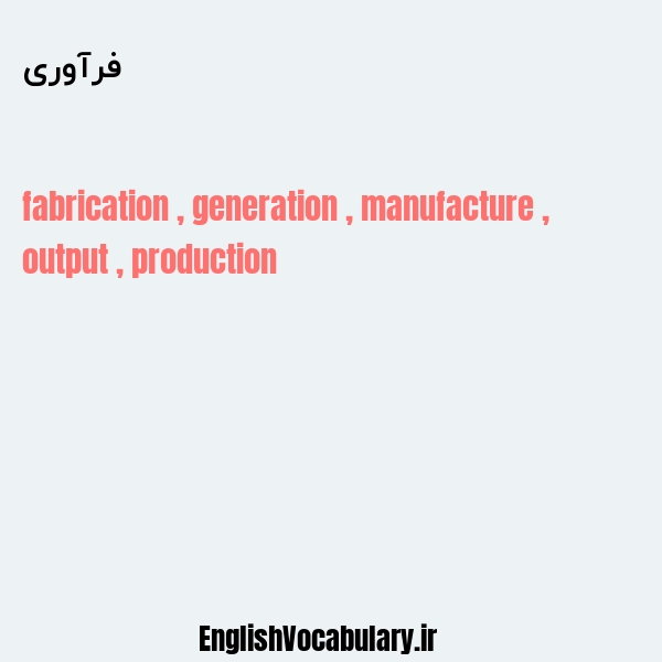 فرآوری به انگلیسی