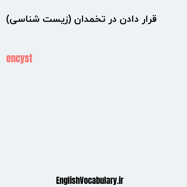 قرار دادن در تخمدان (زیست شناسی) به انگلیسی