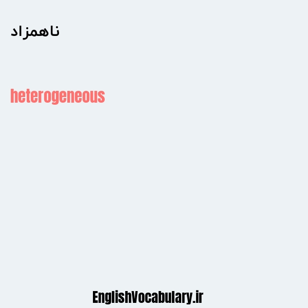 ناهمزاد به انگلیسی