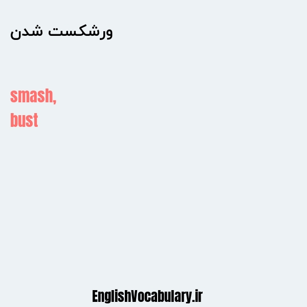 ورشکست شدن به انگلیسی