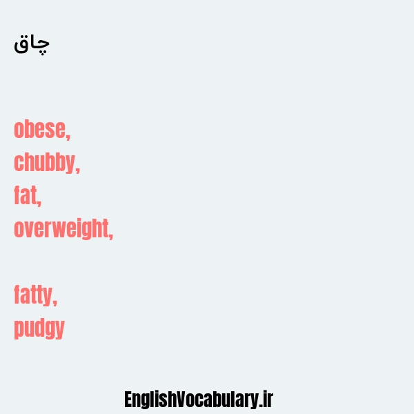 چاق به انگلیسی