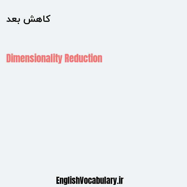 کاهش بعد به انگلیسی