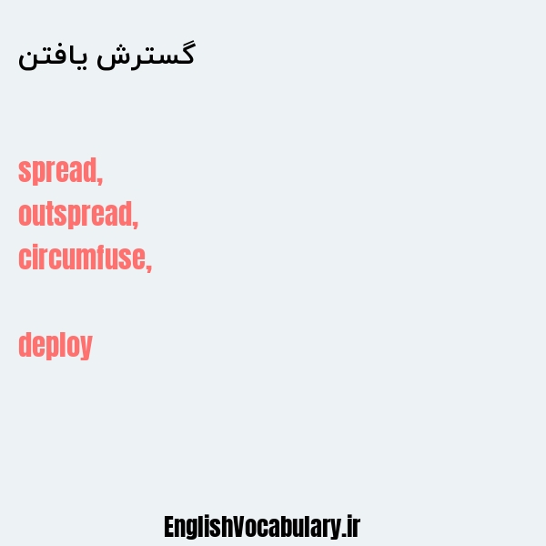 گسترش یافتن به انگلیسی