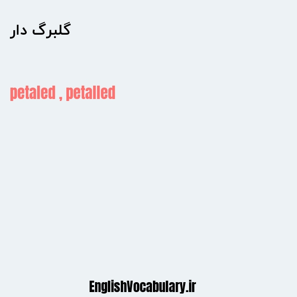 گلبرگ دار به انگلیسی