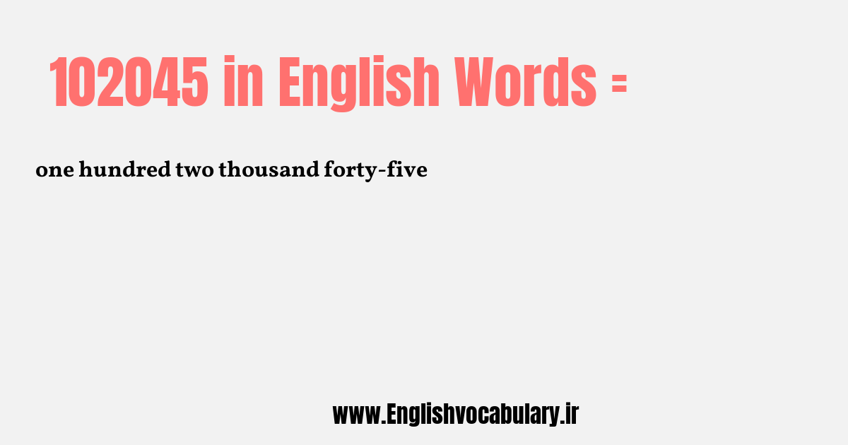 102045 به انگلیسی
