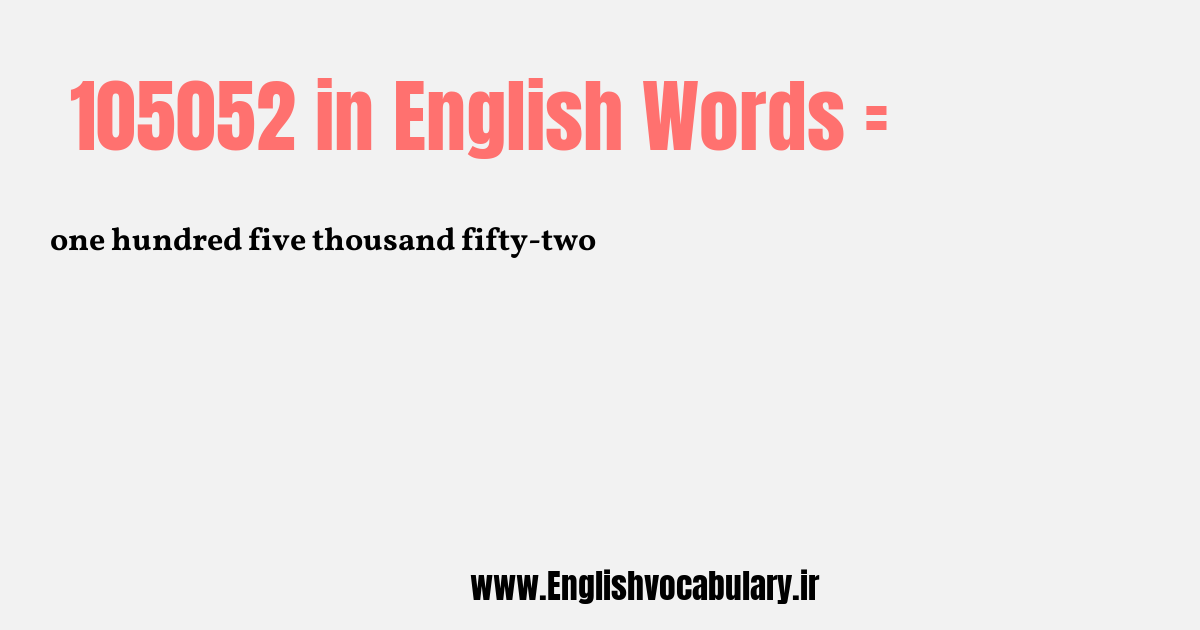 105052 به انگلیسی
