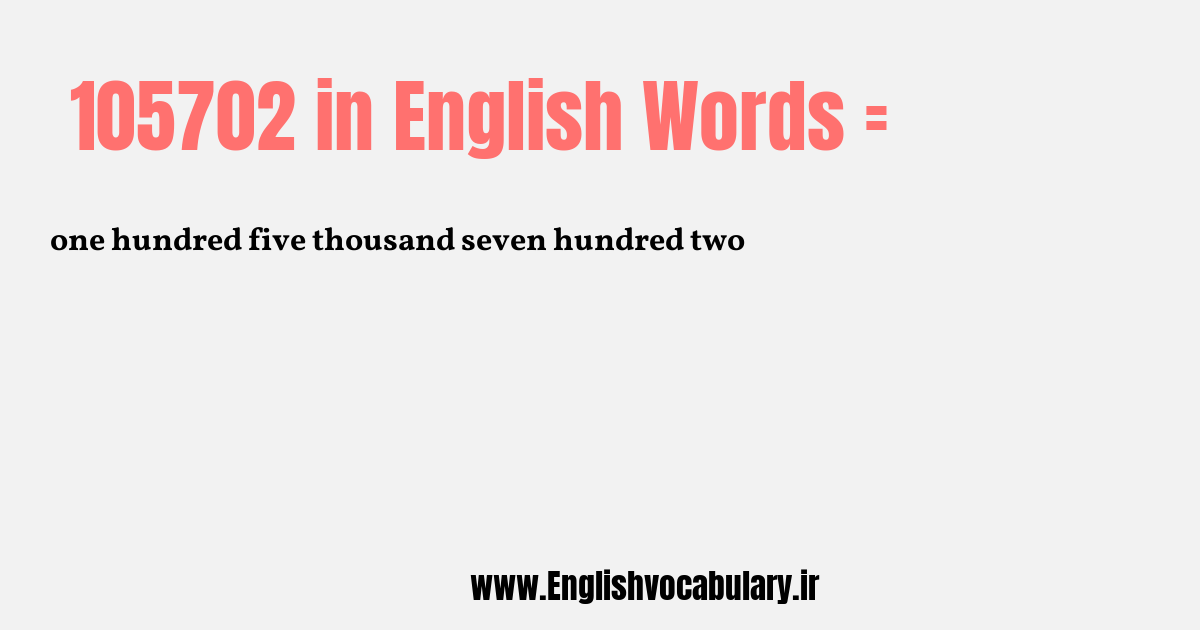 105702 به انگلیسی
