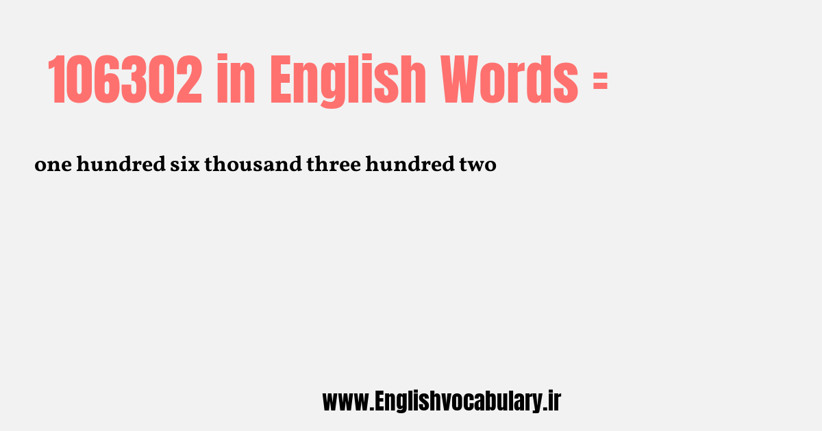 106302 به انگلیسی