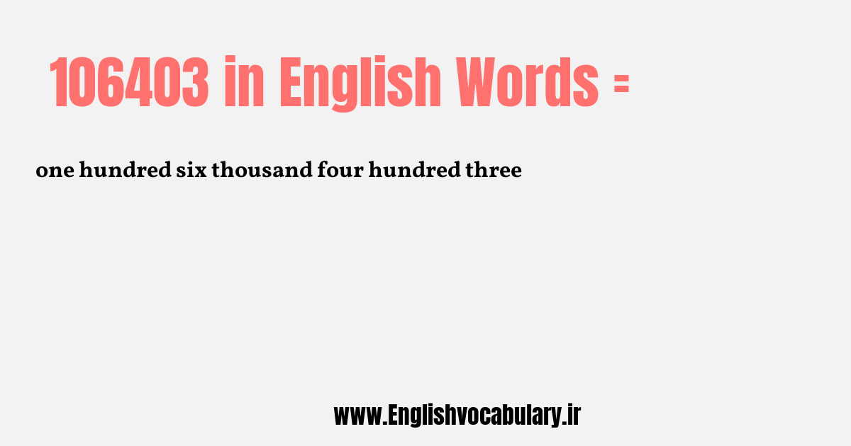 106403 به انگلیسی