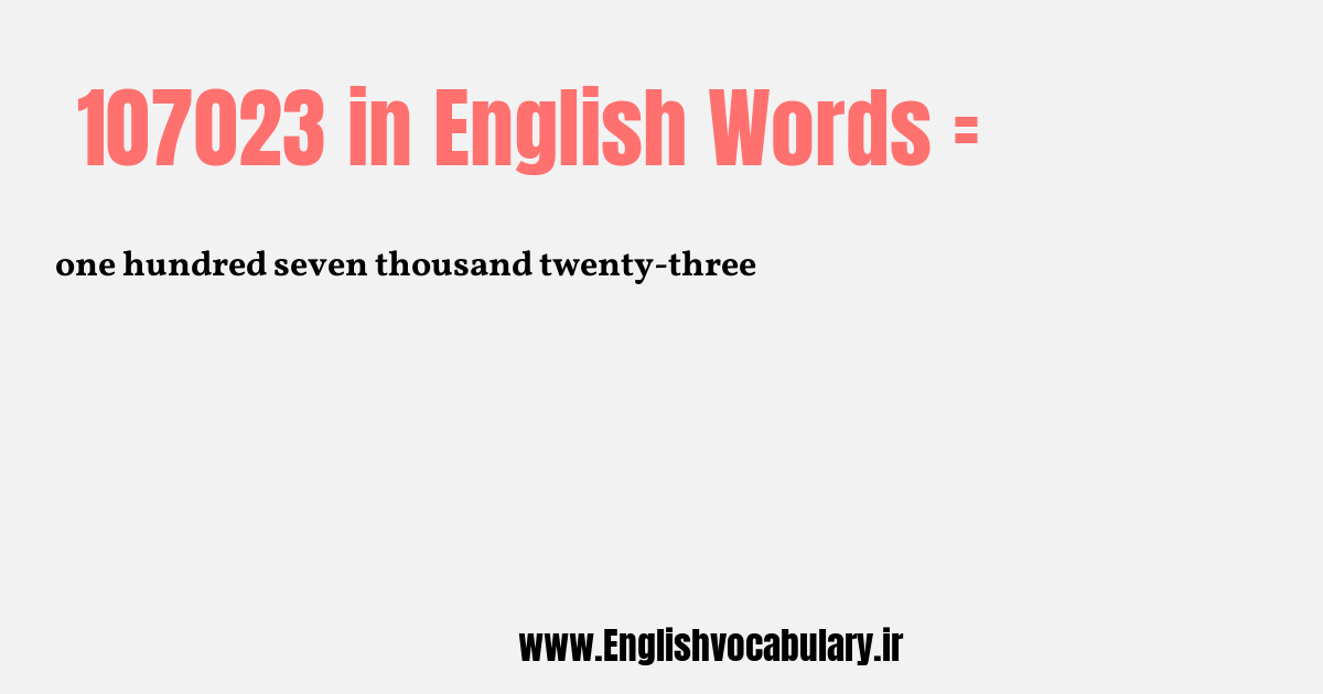 107023 به انگلیسی