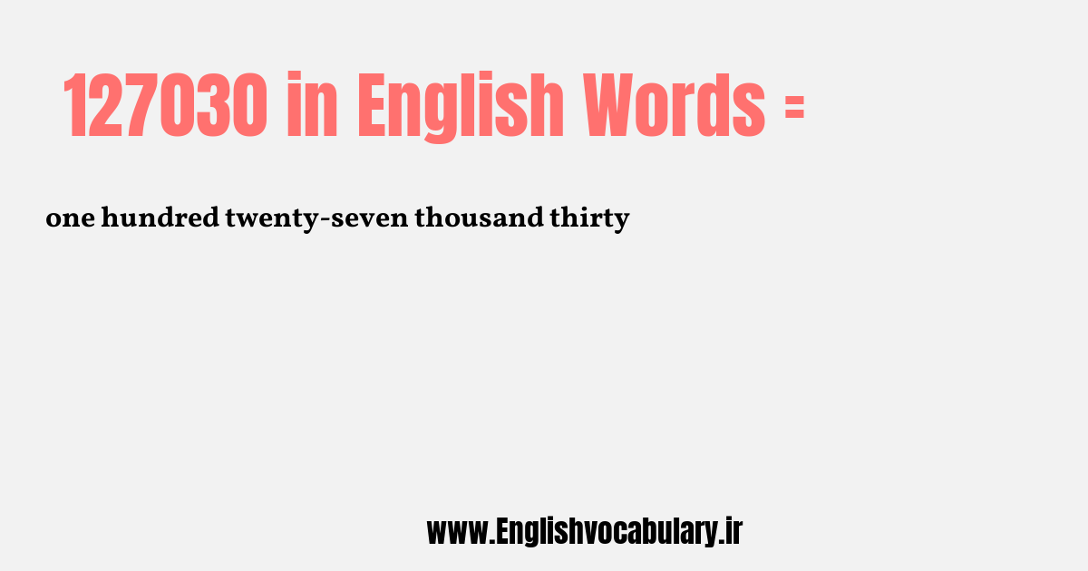 127030 به انگلیسی