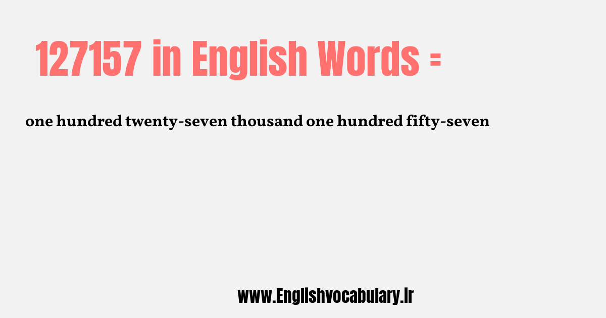 127157 به انگلیسی