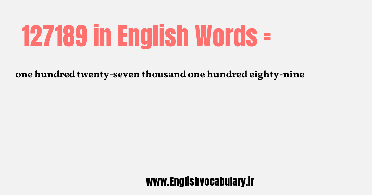 127189 به انگلیسی