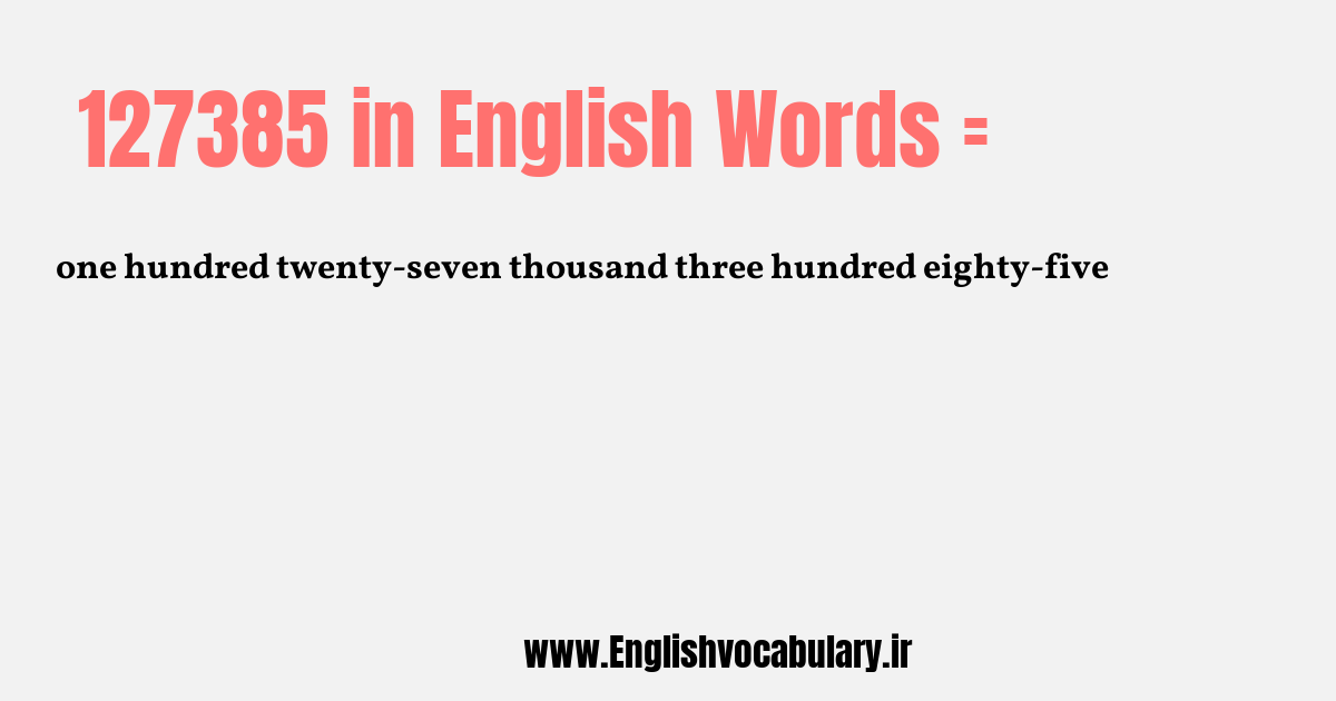 127385 به انگلیسی