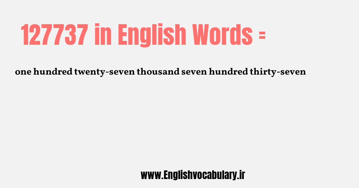 127737 به انگلیسی