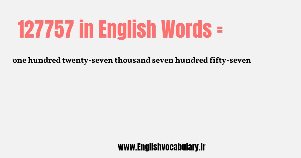 127757 به انگلیسی
