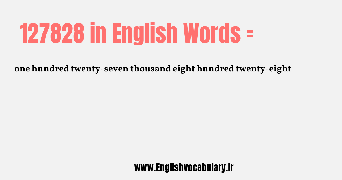 127828 به انگلیسی